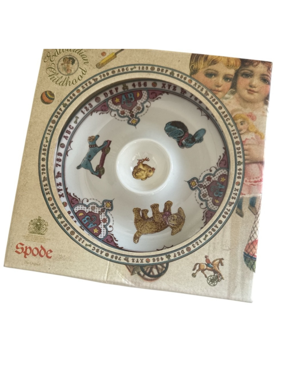 Vintage Edwardian Child Collection Egg Serving Plate by SPODE New In Box